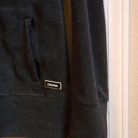 Calvin Klein Full Zip Fleece Jacket Dark Gray - Picture 5 of 10